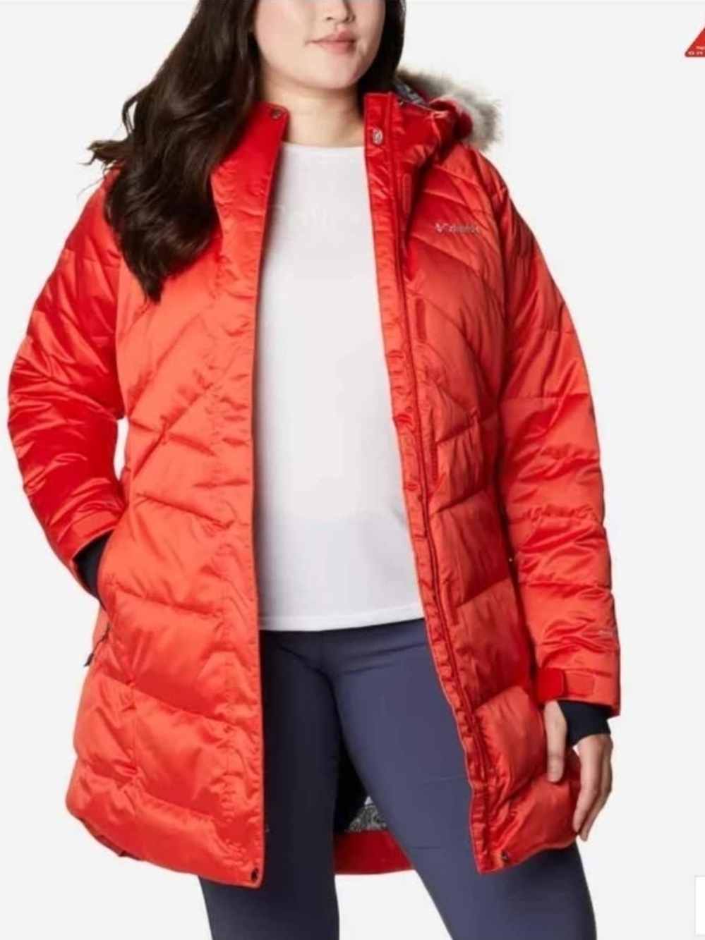Plus Sized Columbia Women's Insulated Long parka (Burnt Orange) 3XL